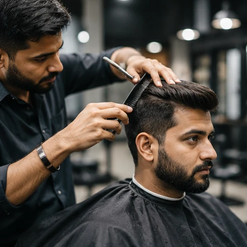 Men's salon in Vile Parle East with professional hairstyling service