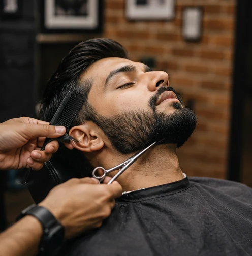 Men's beard grooming and styling in Vile Parle East