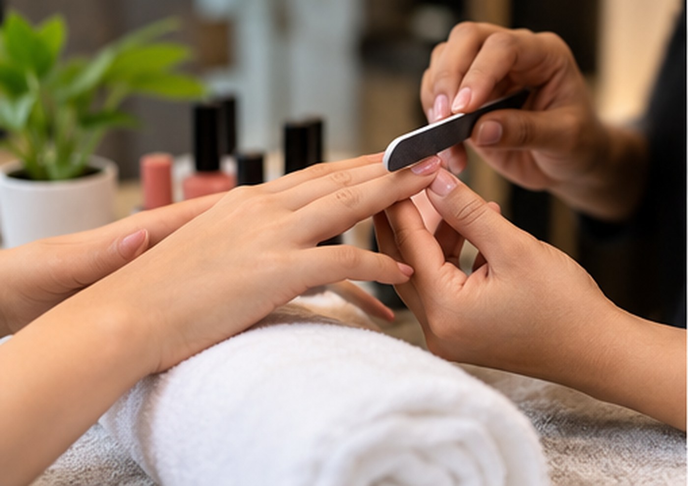 Professional manicure and beauty care at Spruce Up Salon