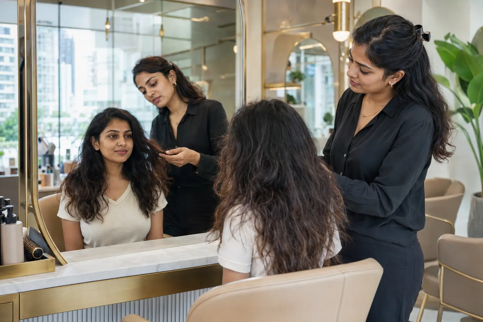 Professional keratin treatment near me at Spruce Up Salon in Vile Parle East