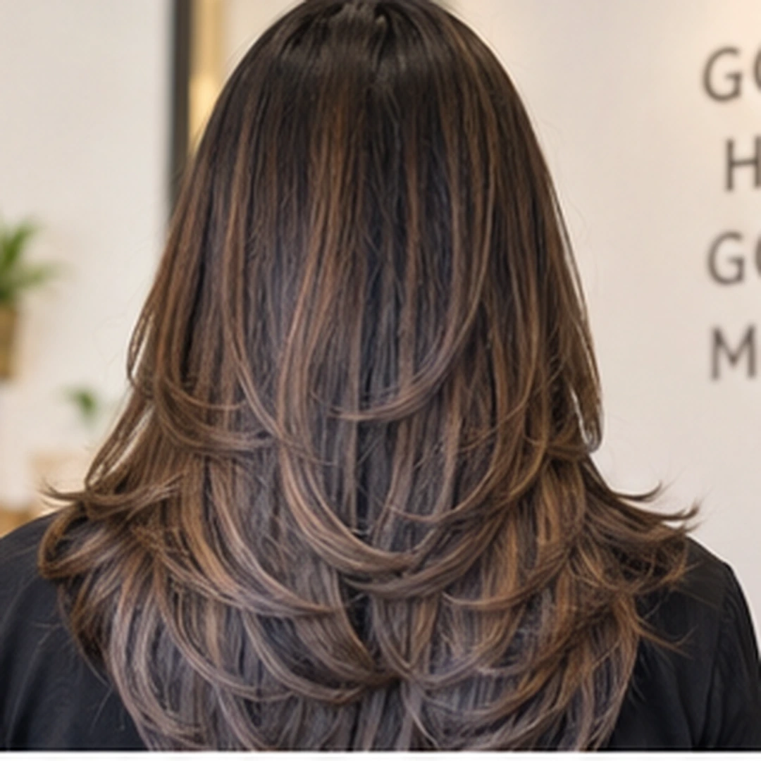 Long layered haircut for women at a salon in Vile Parle East