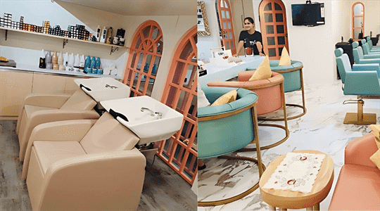Professional manicure service at Spruce Up Salon in Vile Parle East