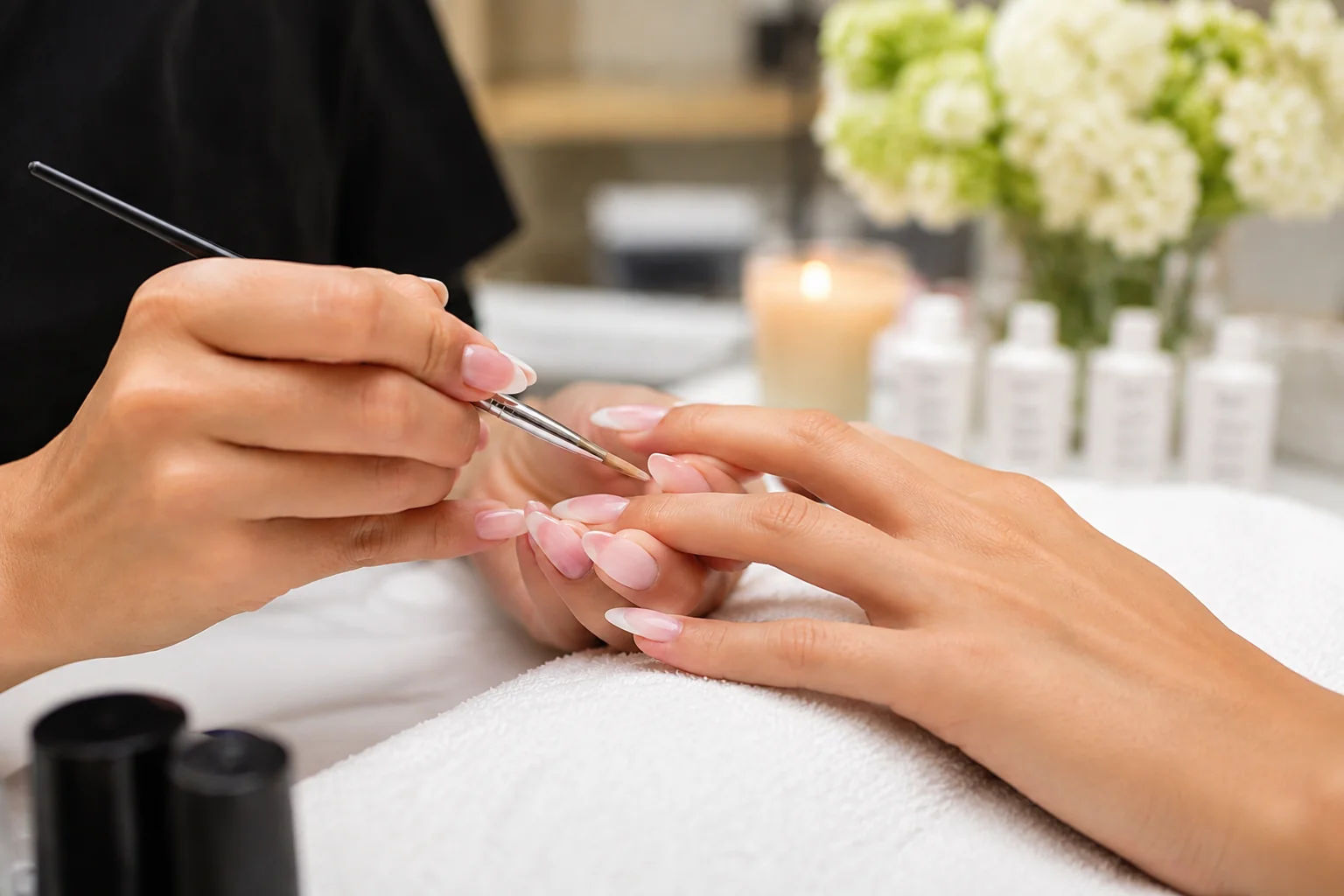 Professional nail extension services near me at a salon in Vile Parle East, Mumbai