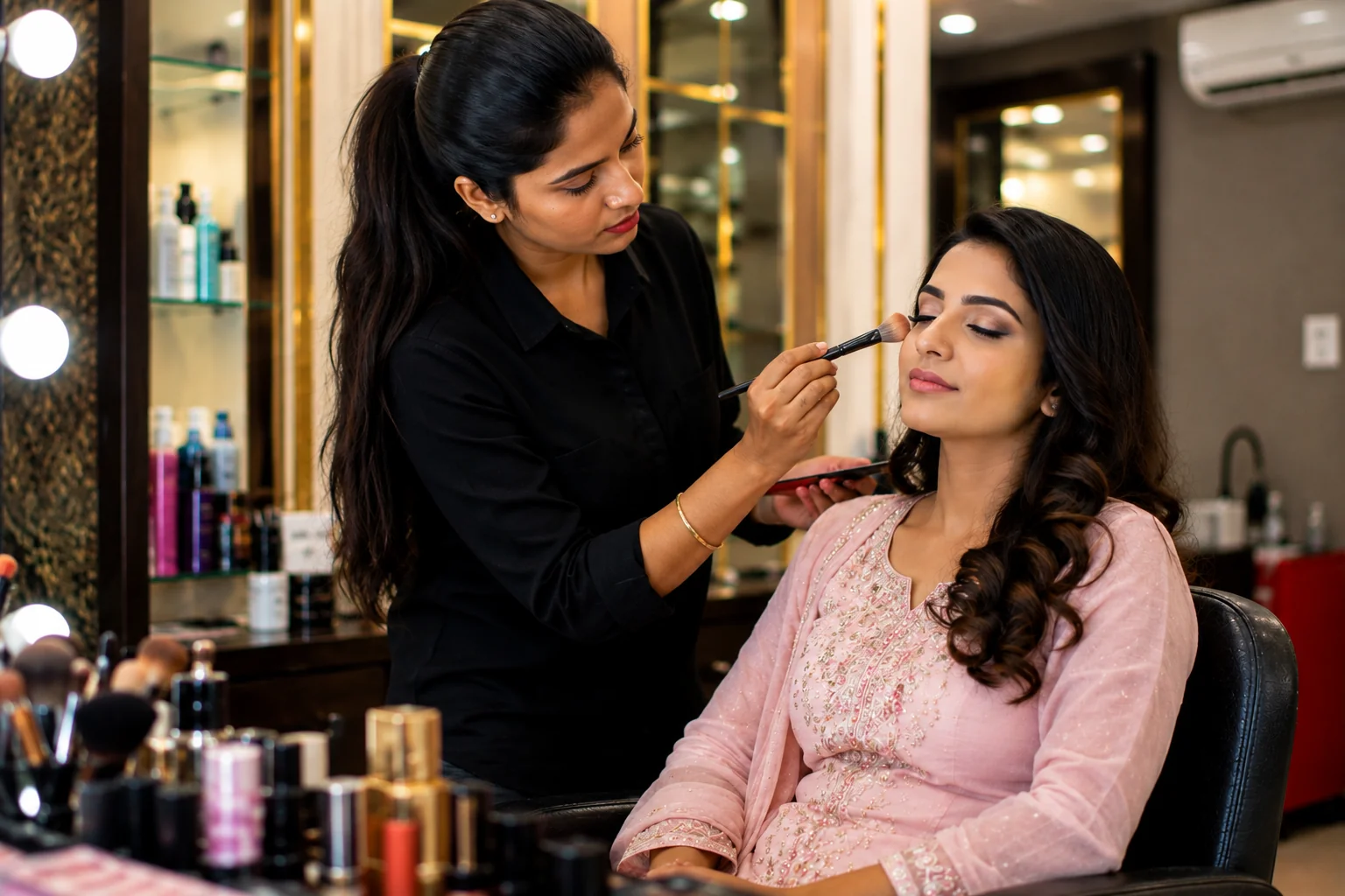 Beauty parlour in Vile Parle East offering professional makeup and beauty services