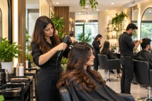 Premium hair and beauty salon in Vile Parle East offering professional styling services